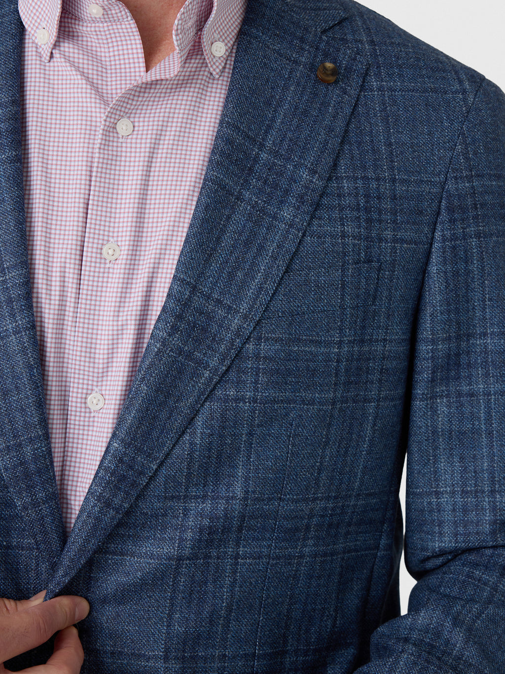 Peter Millar Crown Crafted Men's Davies Plaid Soft Jacket - Saint Bernard