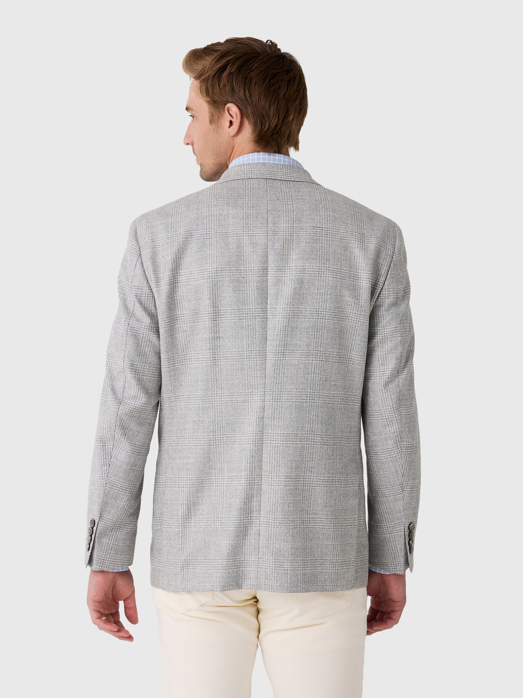 Peter Millar Crown Crafted Men's Foster Glen Plaid Soft Jacket - Saint Bernard