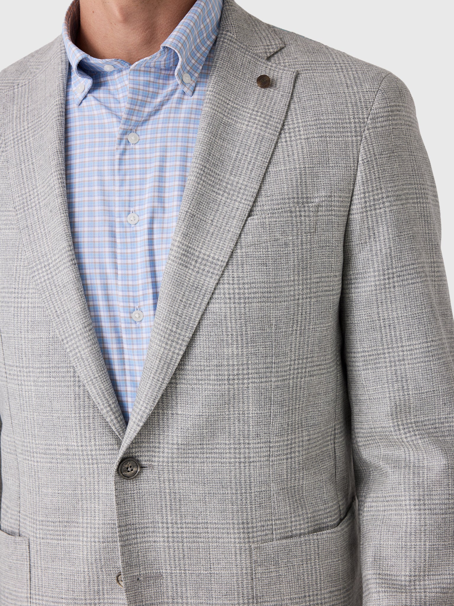 Peter Millar Crown Crafted Men's Foster Glen Plaid Soft Jacket - Saint Bernard