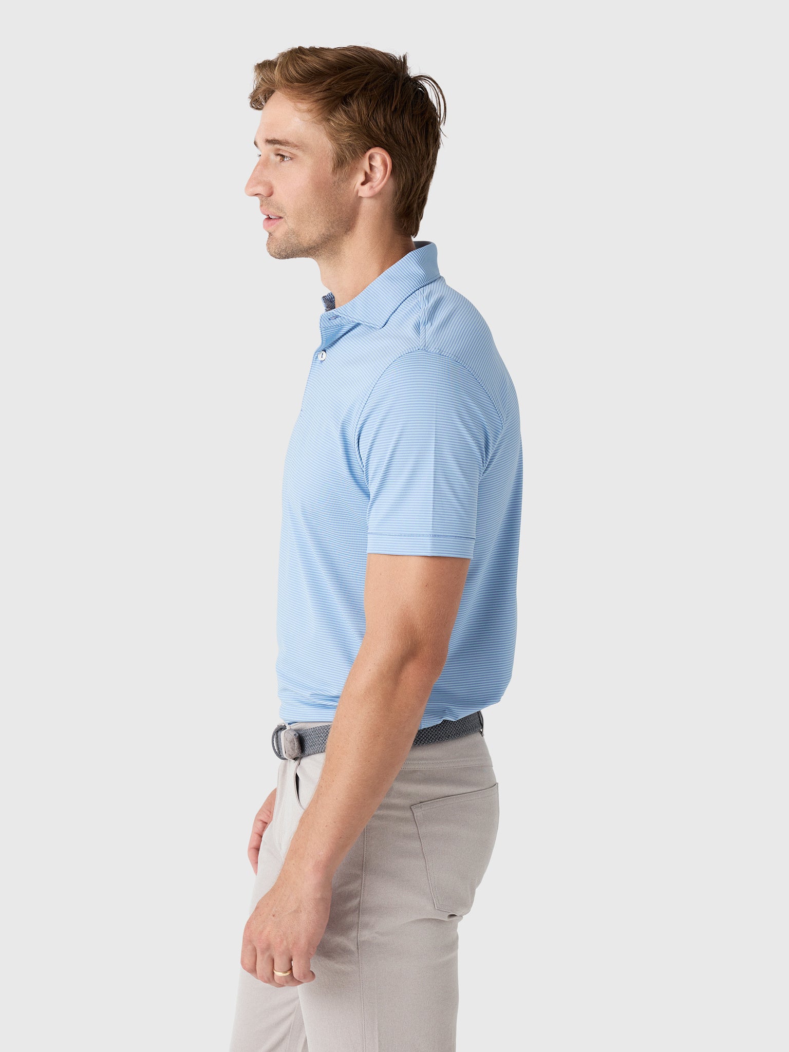 Peter Millar Crown Crafted Men's Cadenza Performance Jersey Polo - Saint Bernard