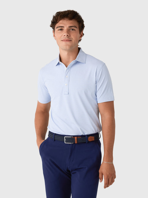 Peter Millar Crown Crafted Men's Ensemble Performance Jersey Polo - Saint Bernard