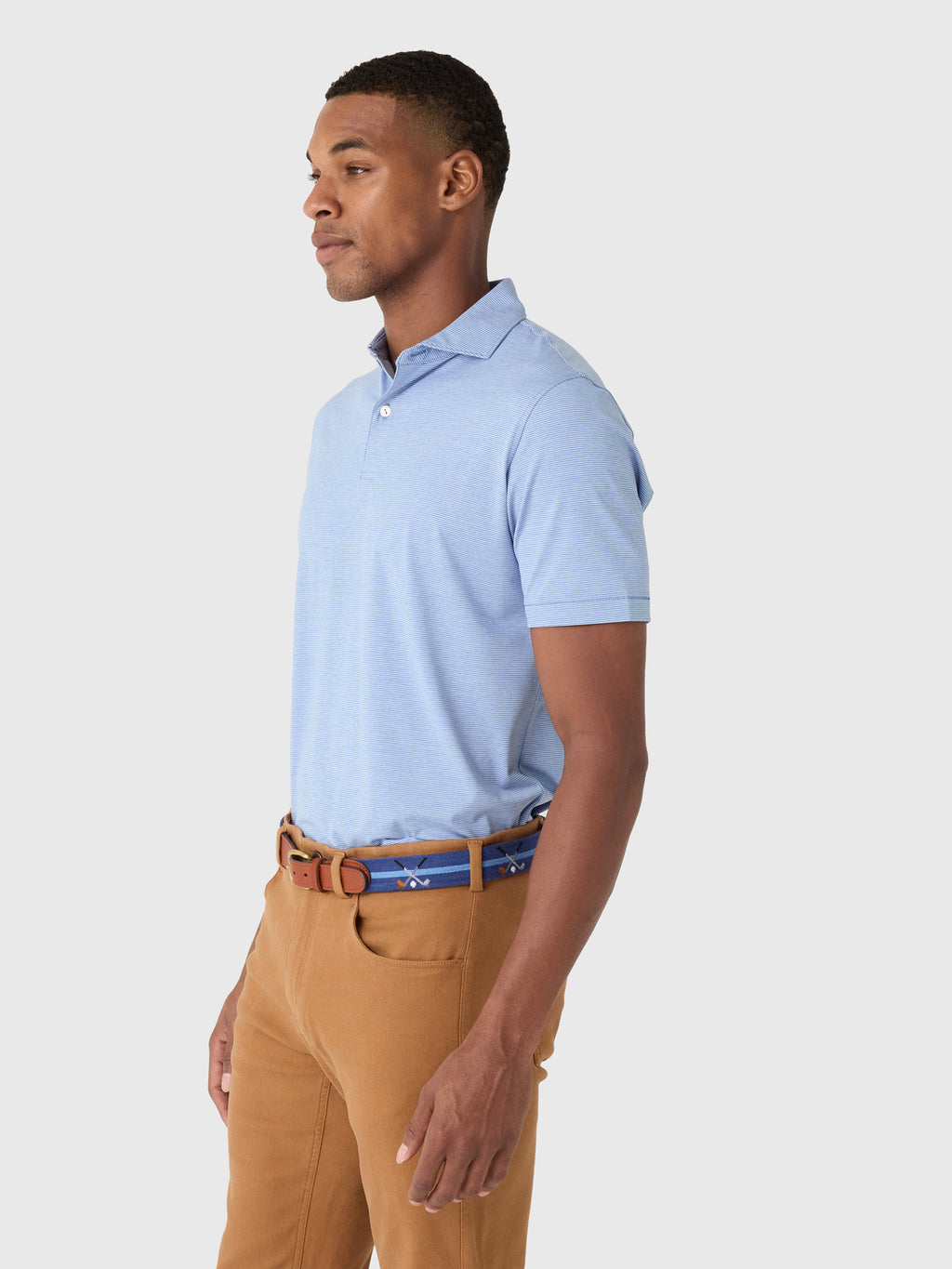 Peter Millar Crown Crafted Men's Treble Performance Jersey Polo - Saint Bernard