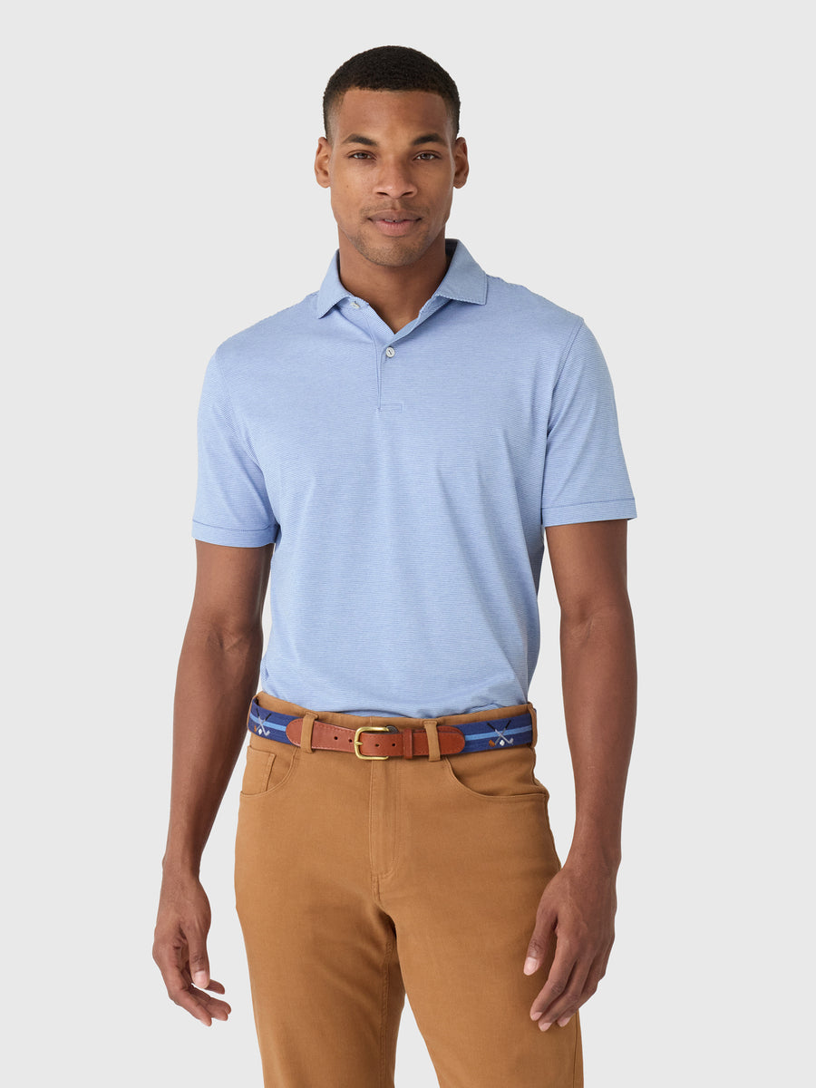 Peter Millar Crown Crafted Men's Treble Performance Jersey Polo - Saint Bernard