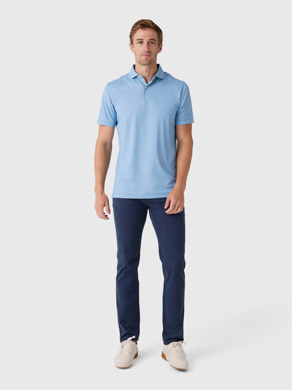Peter Millar Crown Crafted Men's Campania Performance Jersey Polo - Saint Bernard