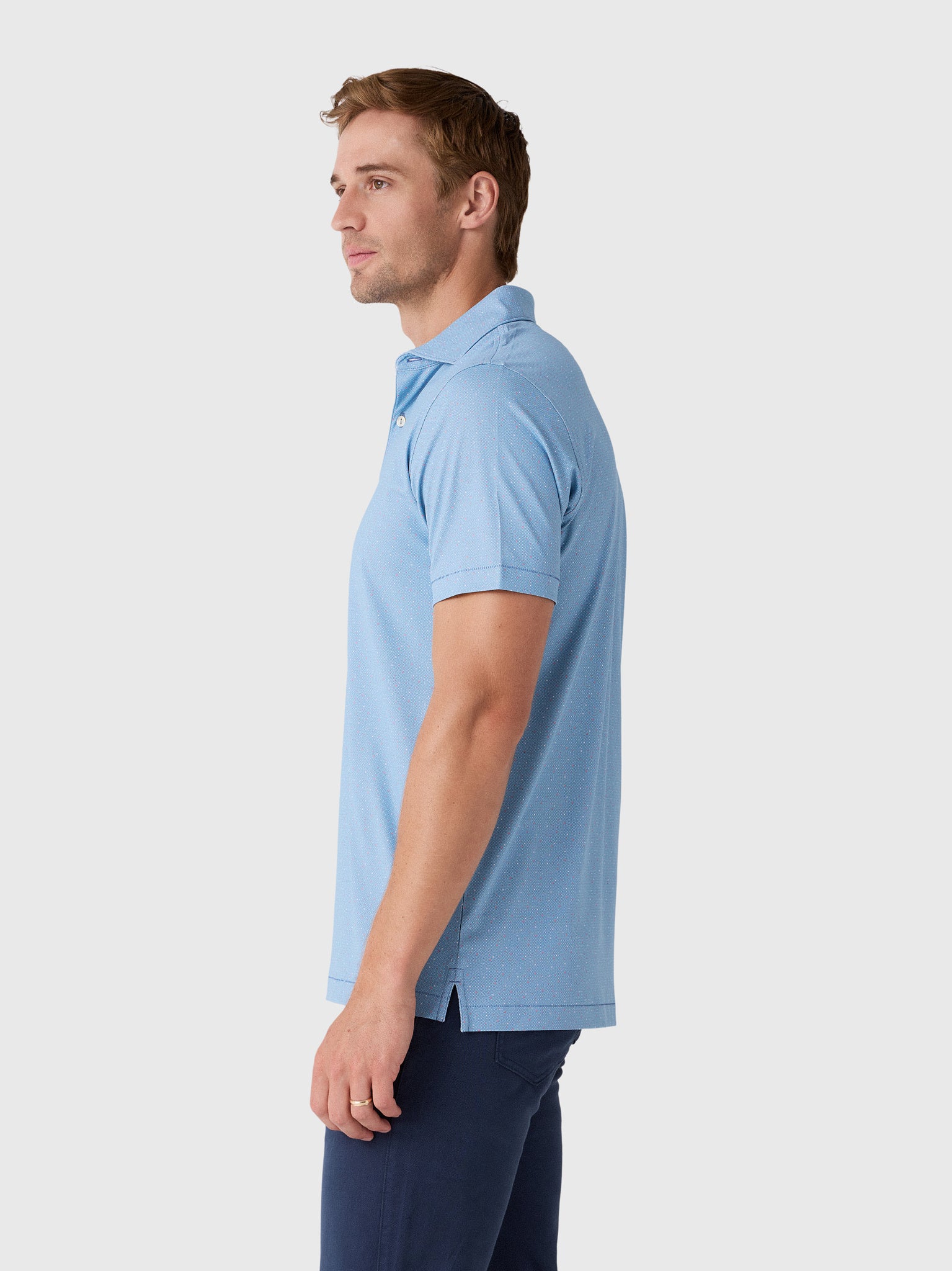 Peter Millar Crown Crafted Men's Campania Performance Jersey Polo - Saint Bernard