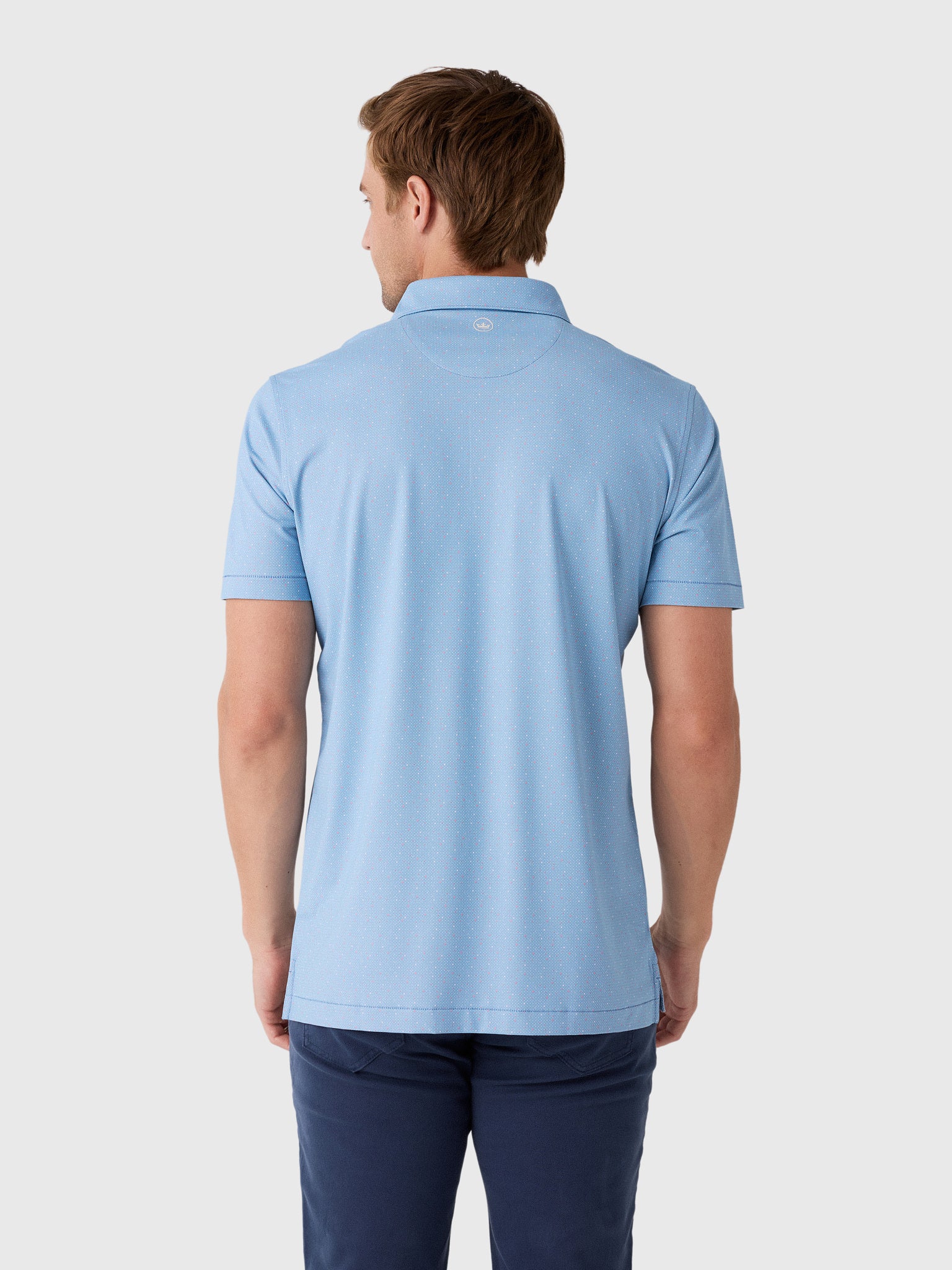 Peter Millar Crown Crafted Men's Campania Performance Jersey Polo - Saint Bernard