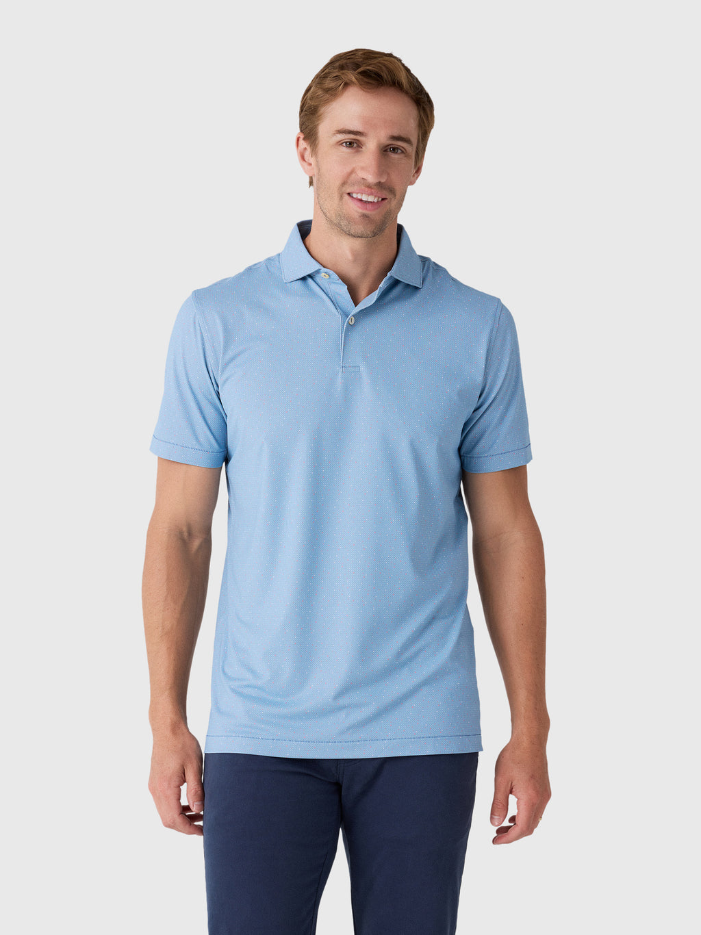 Peter Millar Crown Crafted Men's Campania Performance Jersey Polo - Saint Bernard