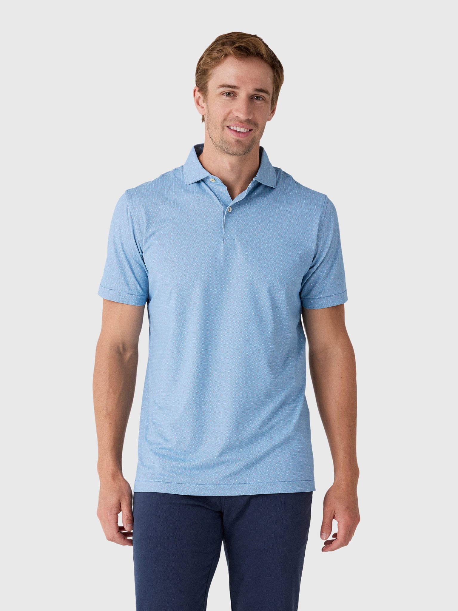 Peter Millar Crown Crafted Men's Campania Performance Jersey Polo - Saint Bernard