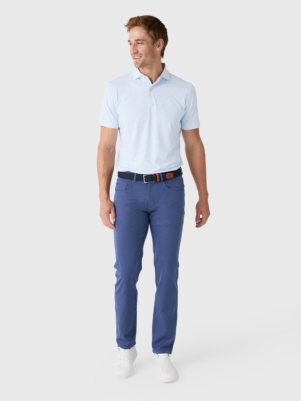 Peter Millar Crown Crafted Men's Gingko Performance Jersey Polo - Saint Bernard