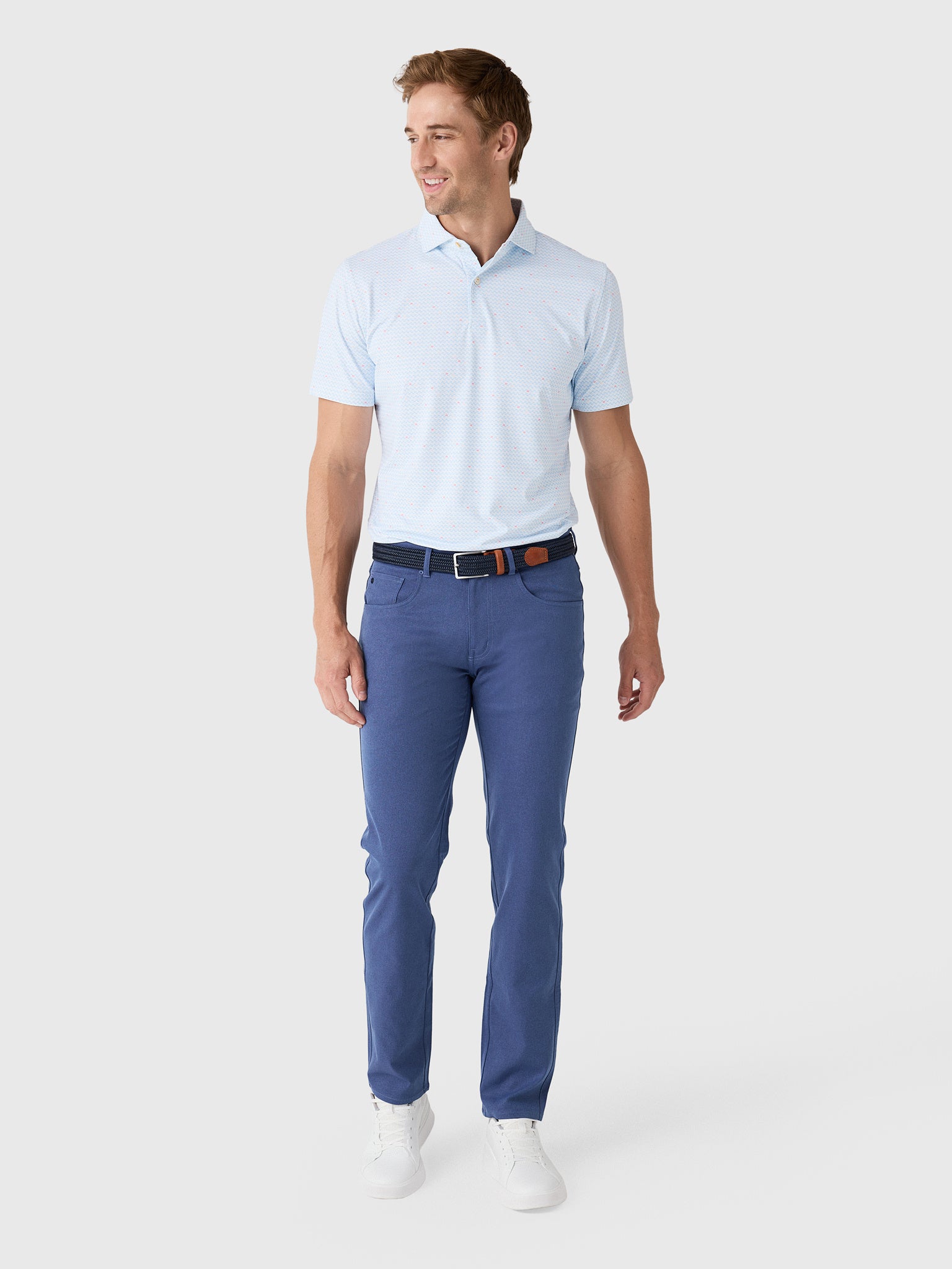Peter Millar Crown Crafted Men's Gingko Performance Jersey Polo - Saint Bernard
