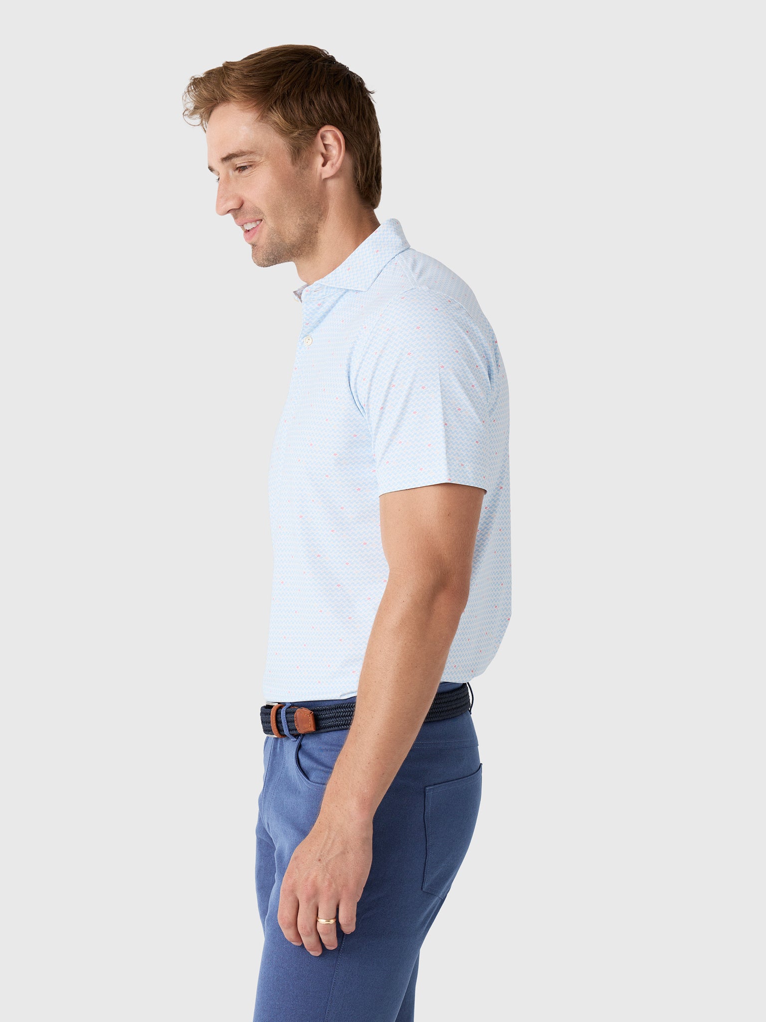 Peter Millar Crown Crafted Men's Gingko Performance Jersey Polo - Saint Bernard