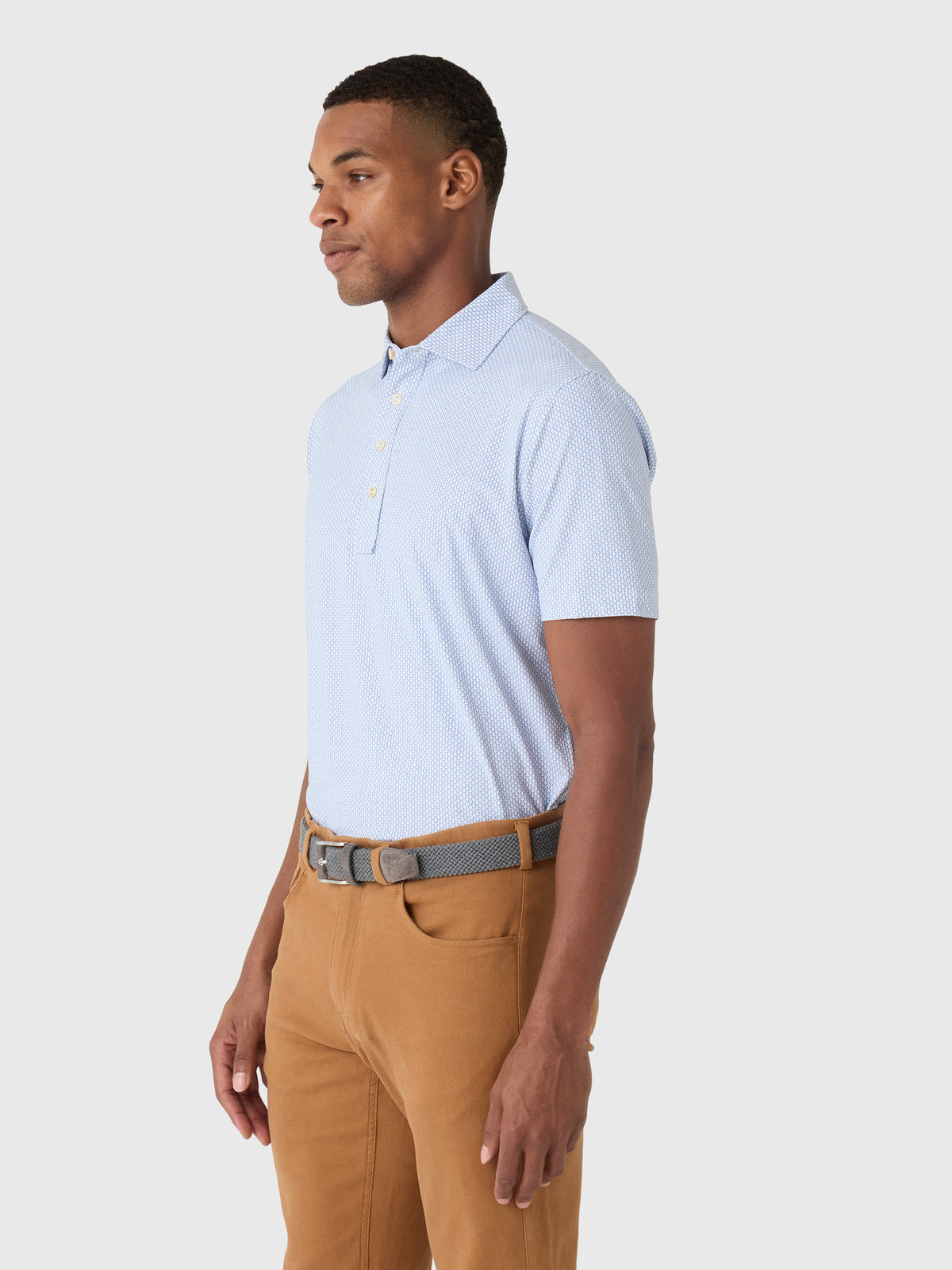 Peter Millar Crown Crafted Men's Ridgecrest Performance Jersey Polo - Saint Bernard