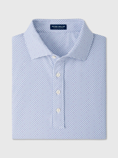 Peter Millar Crown Crafted Men's Ridgecrest Performance Jersey Polo - Saint Bernard