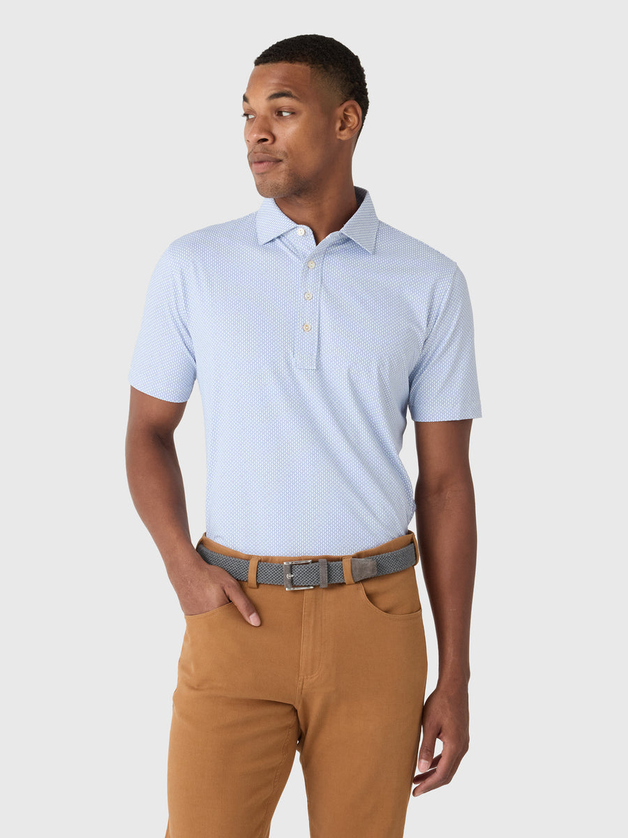 Peter Millar Crown Crafted Men's Ridgecrest Performance Jersey Polo - Saint Bernard