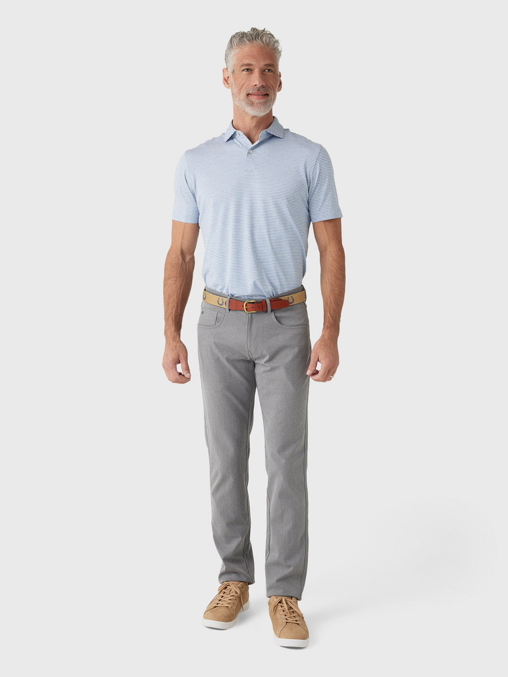 Peter Millar Crown Crafted Men's Timbre Performance Jersey Polo - Saint Bernard