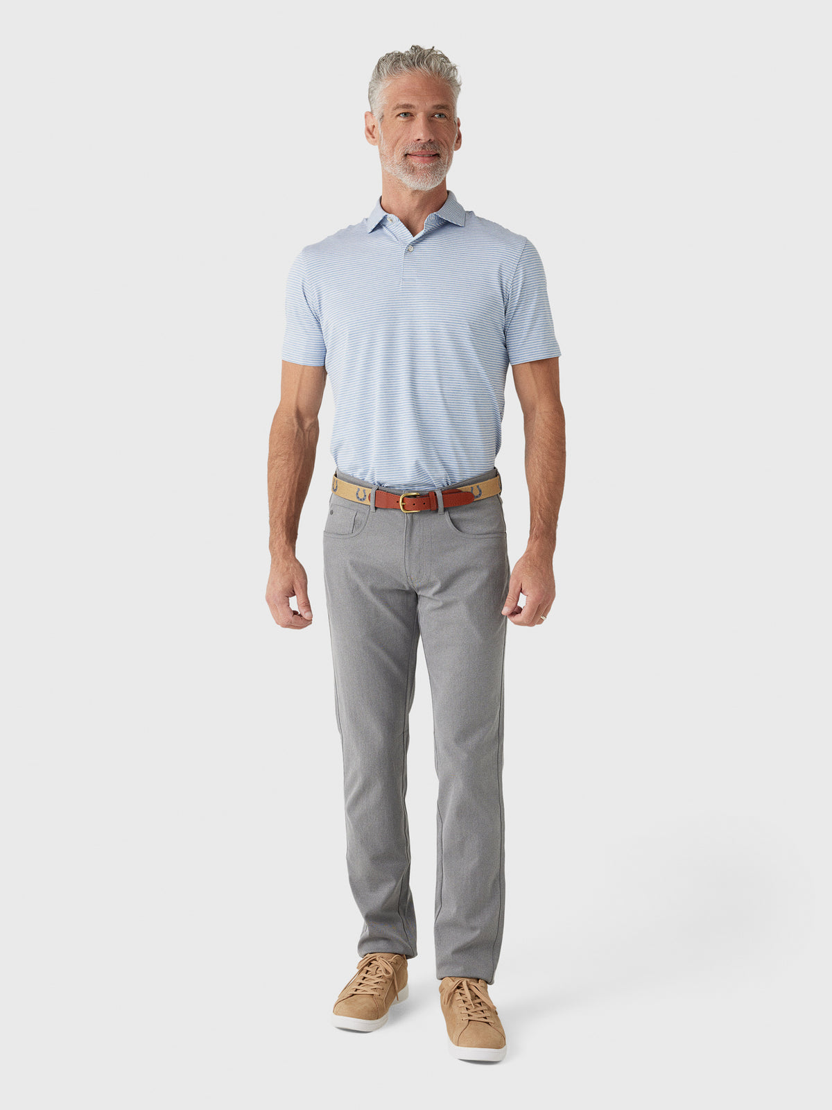 Peter Millar Crown Crafted Men's Timbre Performance Jersey Polo - Saint Bernard
