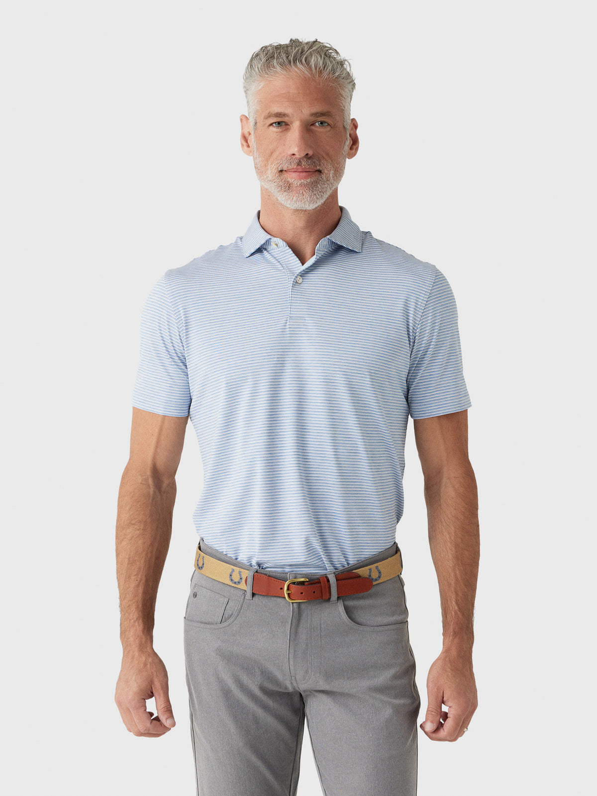 Peter Millar Crown Crafted Men's Timbre Performance Jersey Polo - Saint Bernard