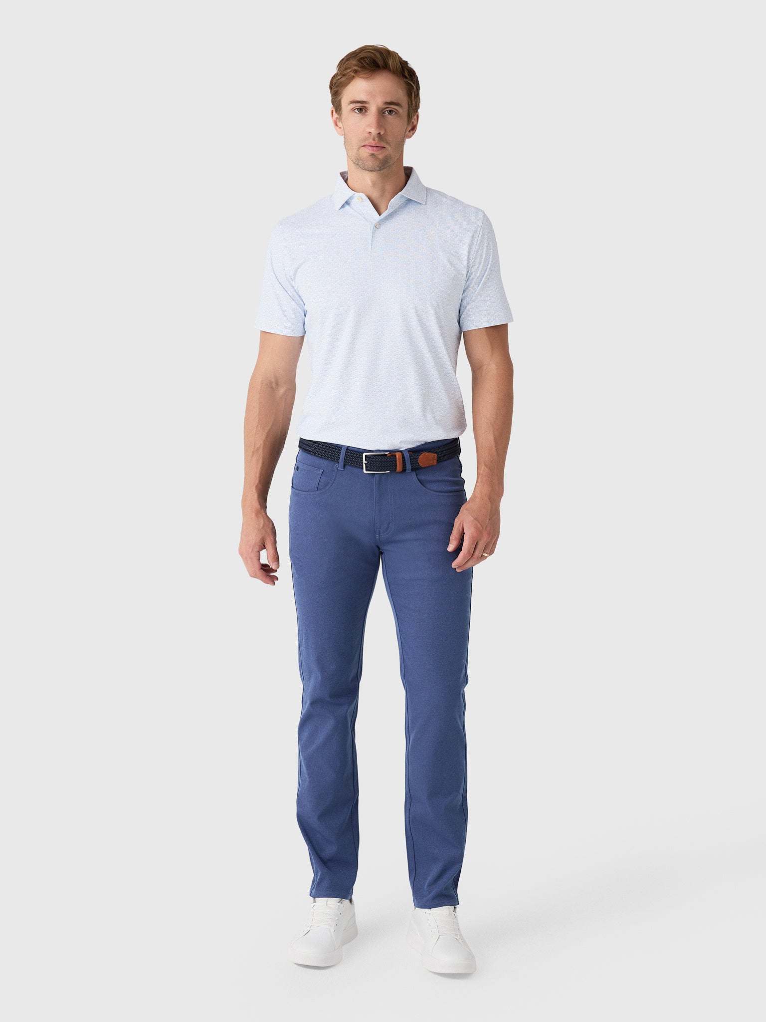 Peter Millar Crown Crafted Men's Corsica Performance Jersey Polo - Saint Bernard