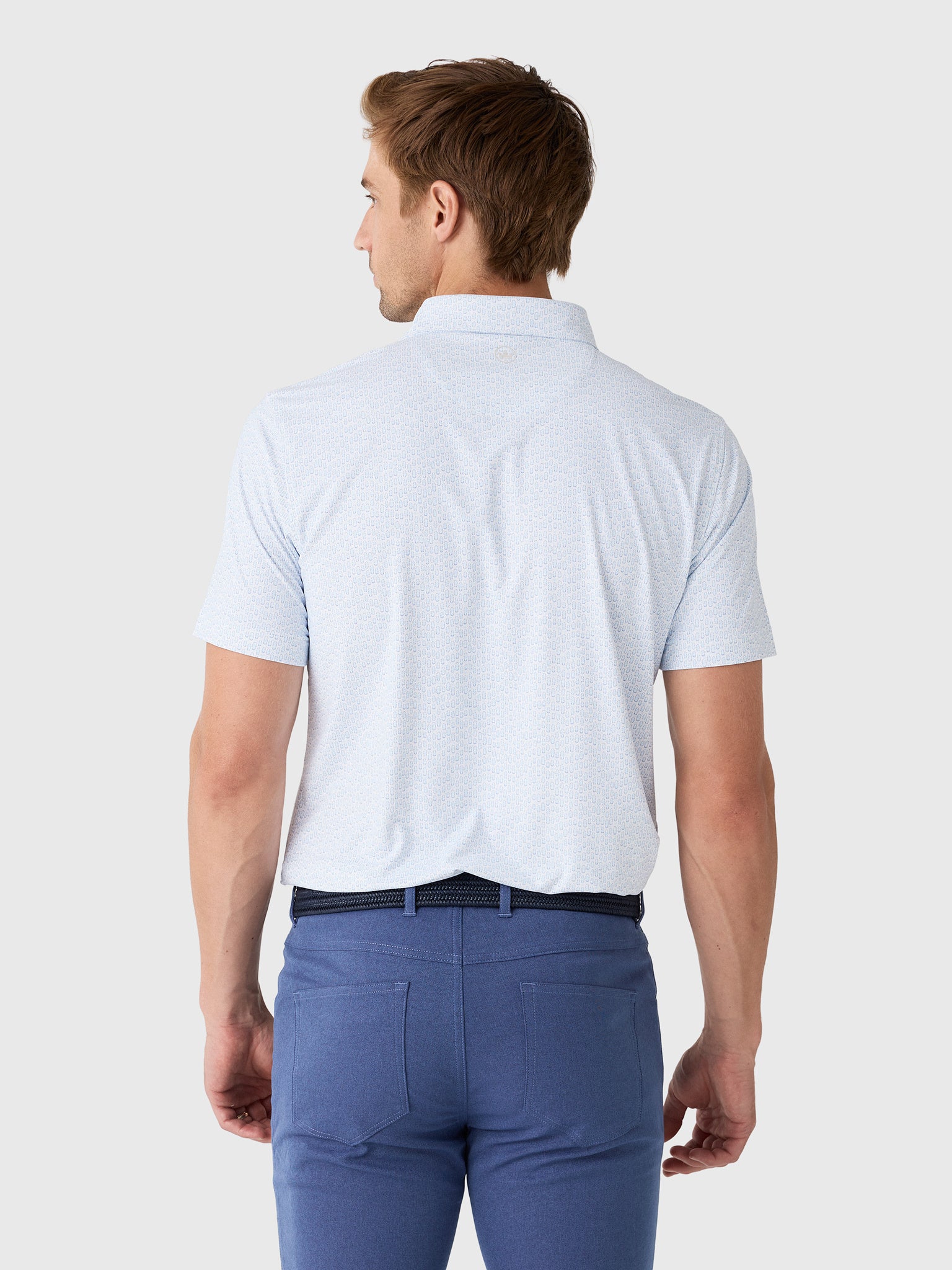 Peter Millar Crown Crafted Men's Corsica Performance Jersey Polo - Saint Bernard