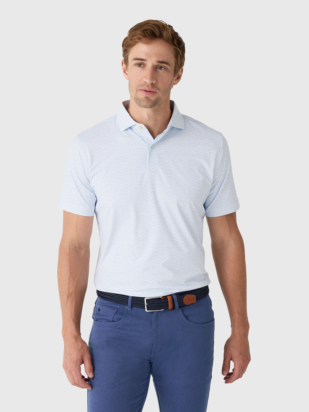 Peter Millar Crown Crafted Men's Corsica Performance Jersey Polo - Saint Bernard