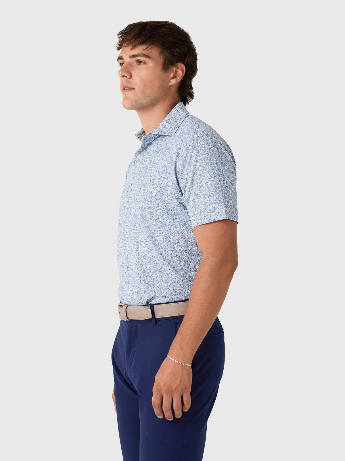 Peter Millar Crown Crafted Men's Limoncello Performance Jersey Polo - Saint Bernard