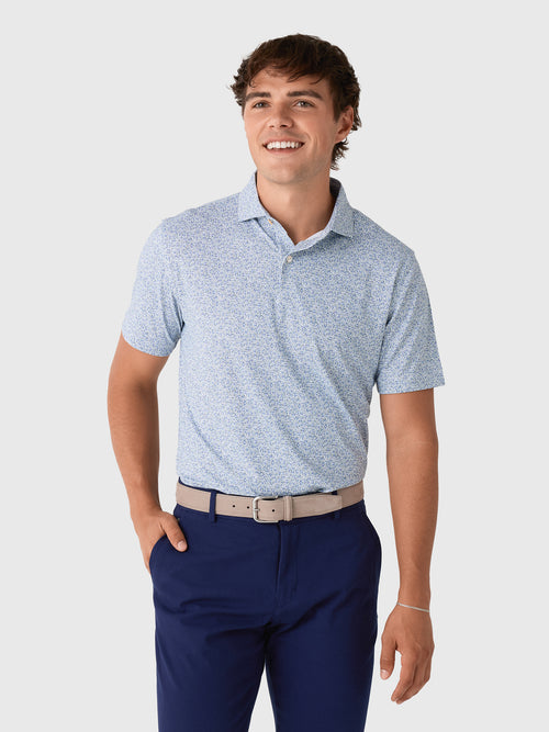 Peter Millar Crown Crafted Men's Limoncello Performance Jersey Polo - Saint Bernard