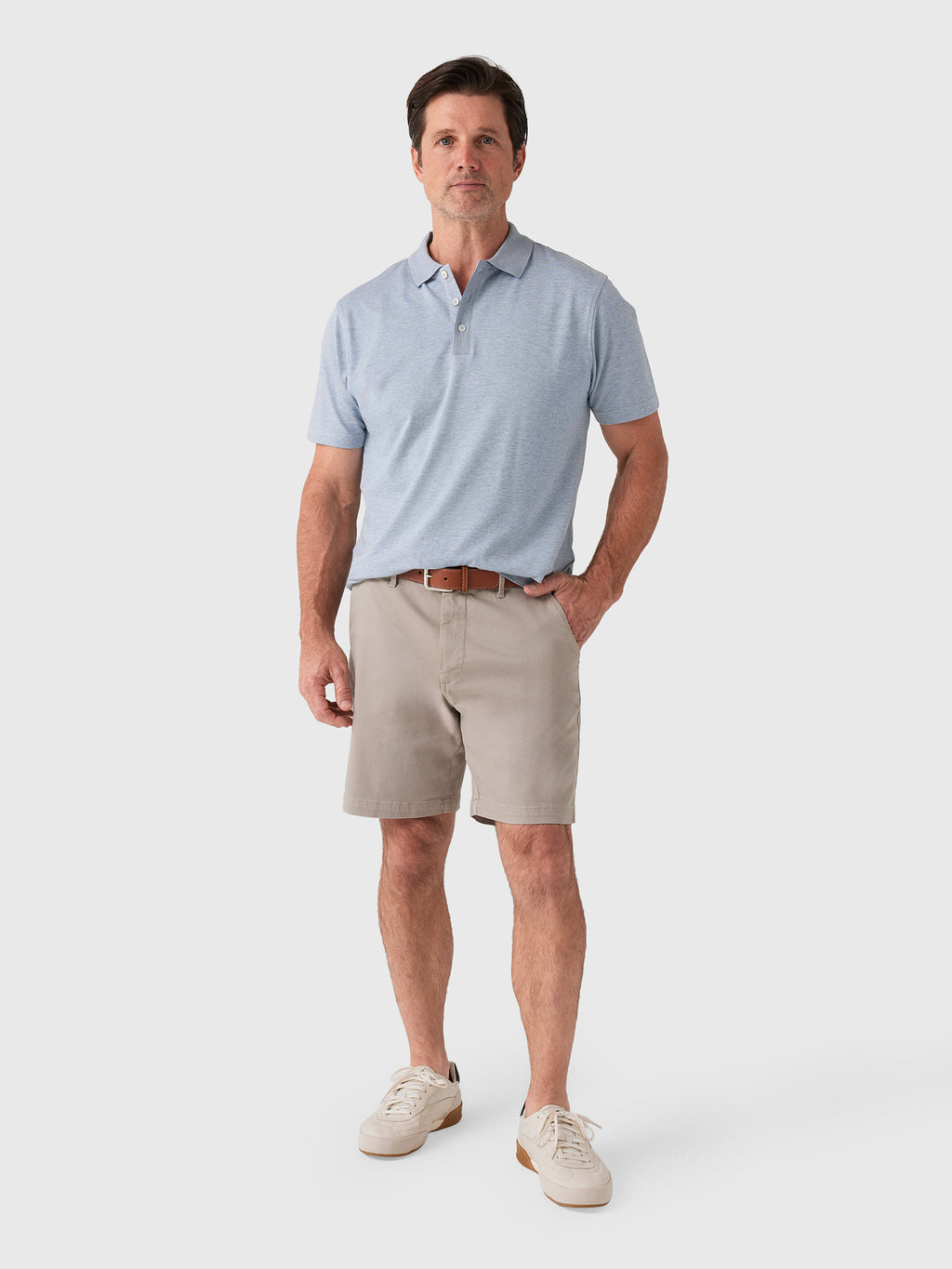 Peter Millar Crown Crafted Men's Barnes Short-Sleeve Knit Polo - Saint Bernard