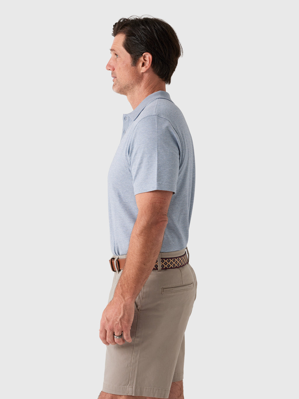 Peter Millar Crown Crafted Men's Barnes Short-Sleeve Knit Polo - Saint Bernard