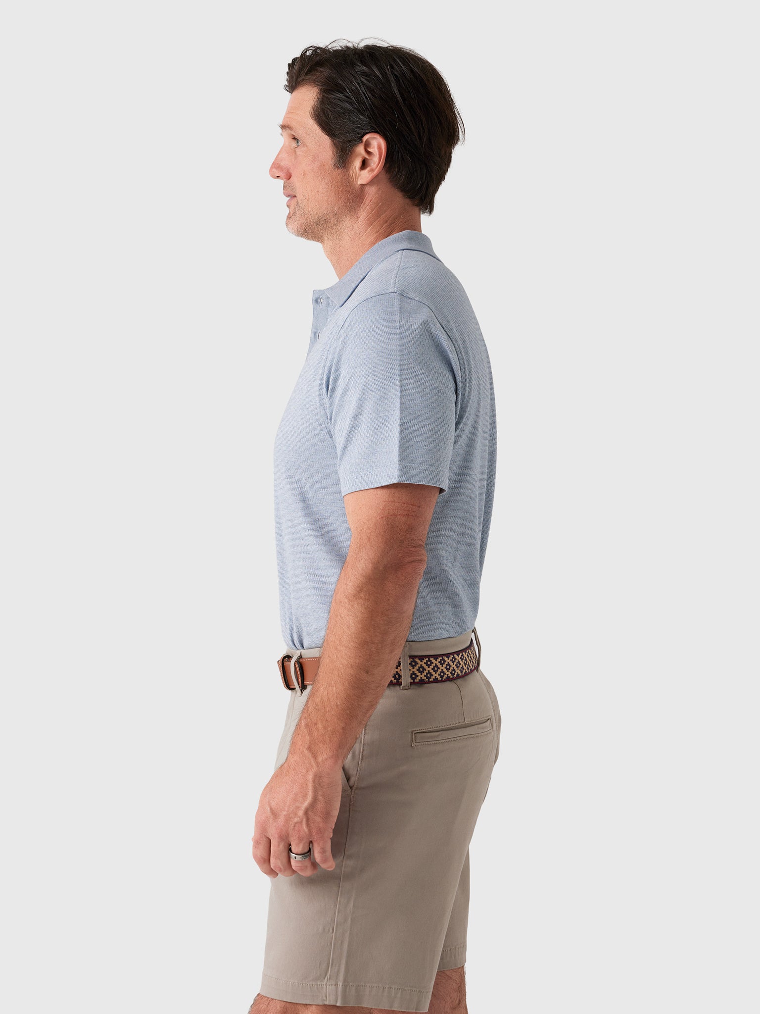 Peter Millar Crown Crafted Men's Barnes Short-Sleeve Knit Polo - Saint Bernard