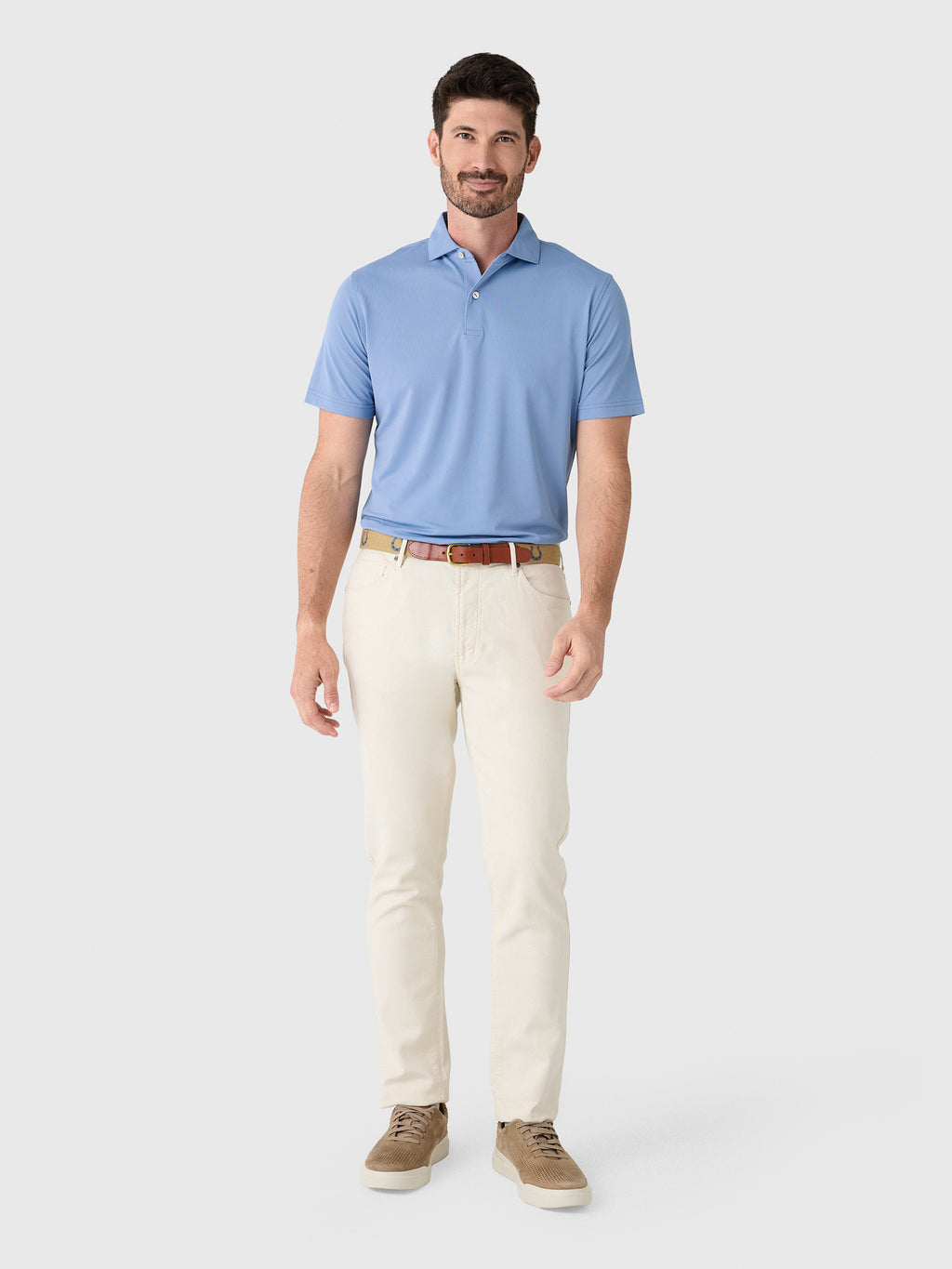 Peter Millar Crown Crafted Men's Soul Performance Mesh Polo - Saint Bernard