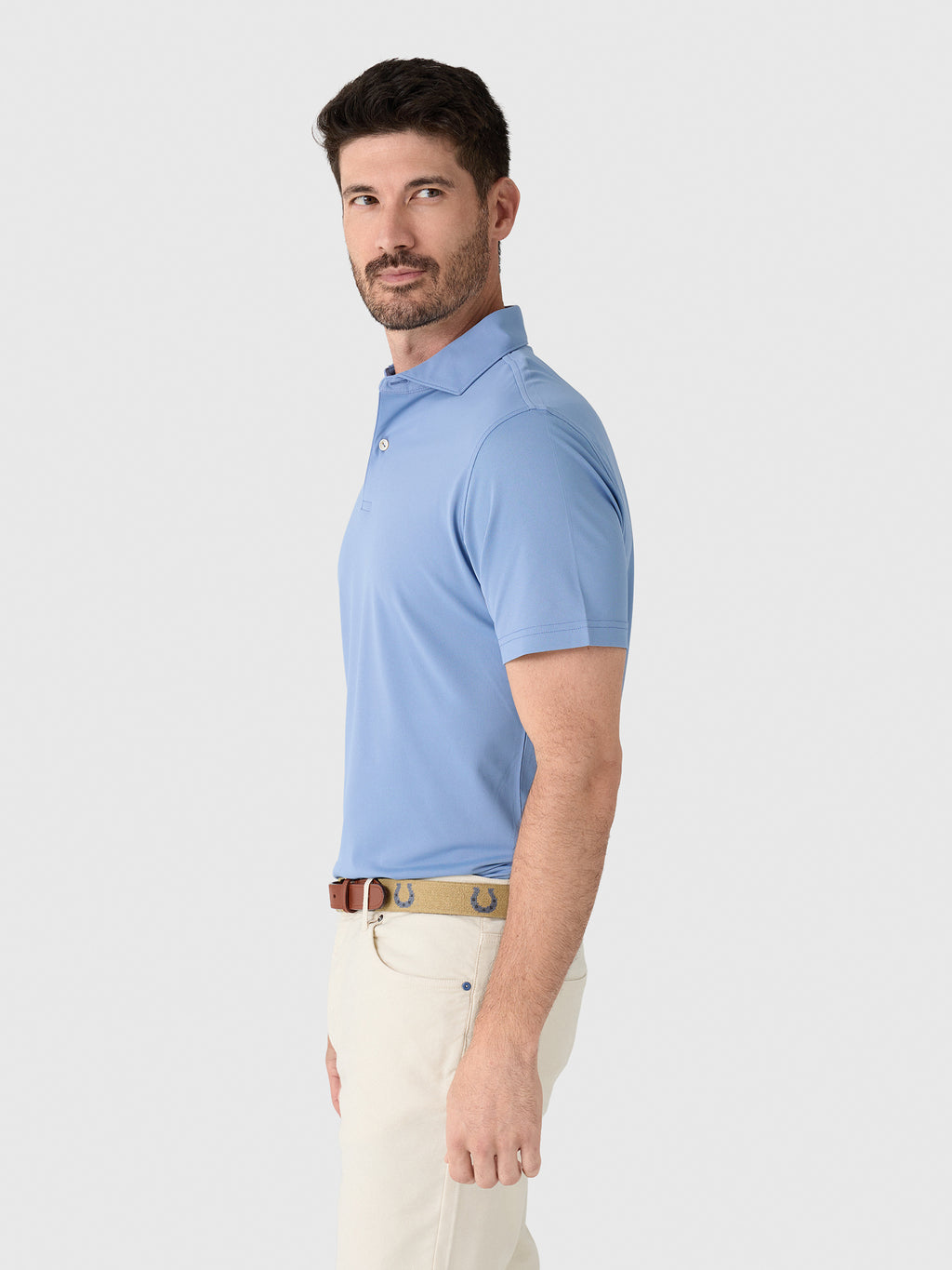 Peter Millar Crown Crafted Men's Soul Performance Mesh Polo - Saint Bernard