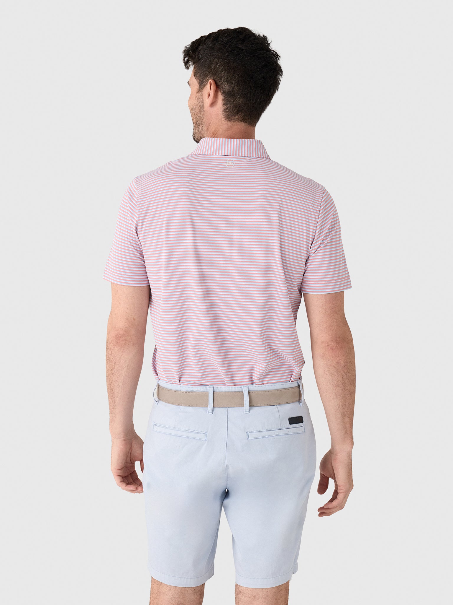Peter Millar Crown Crafted Men's Tempo Performance Mesh Polo - Saint Bernard