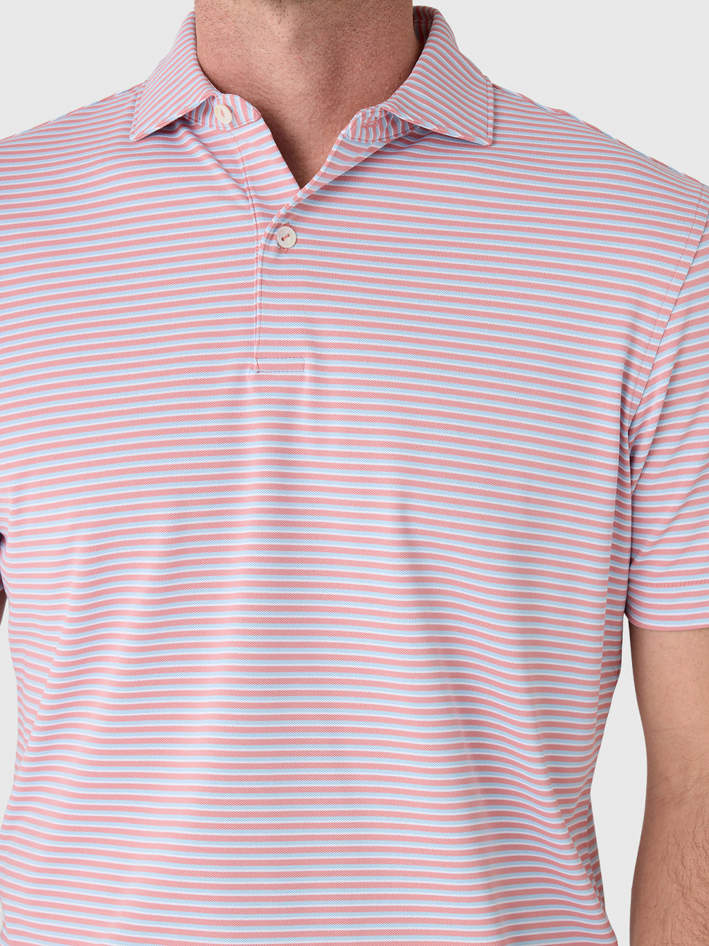 Peter Millar Crown Crafted Men's Tempo Performance Mesh Polo - Saint Bernard