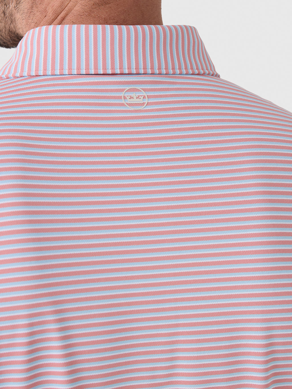 Peter Millar Crown Crafted Men's Tempo Performance Mesh Polo - Saint Bernard