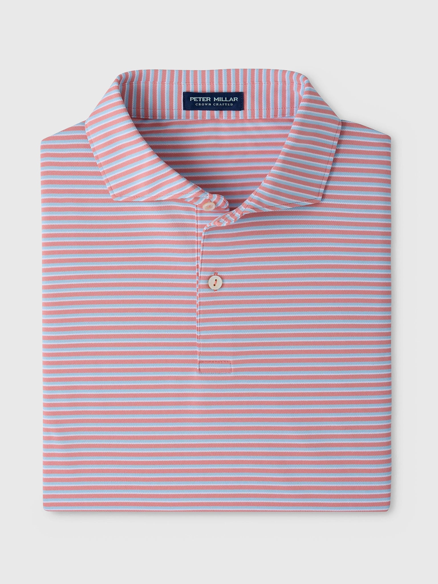 Peter Millar Crown Crafted Men's Tempo Performance Mesh Polo - Saint Bernard