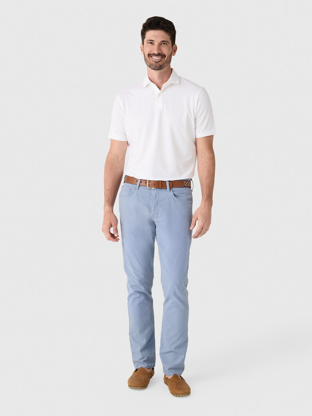 Peter Millar Crown Crafted Men's Albatross Cotton Blend Piqué Polo - Saint Bernard