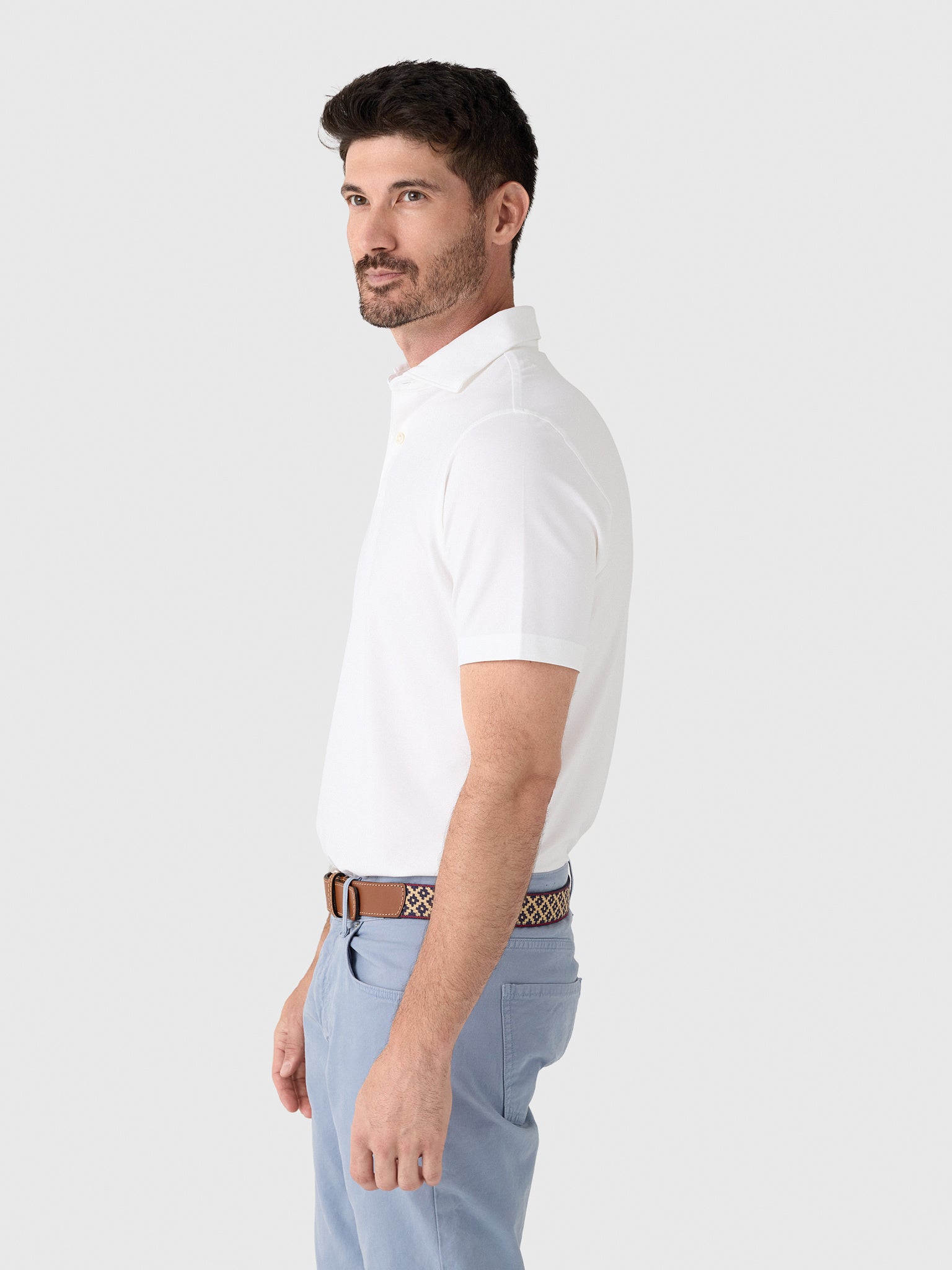 Peter Millar Crown Crafted Men's Albatross Cotton Blend Piqué Polo - Saint Bernard