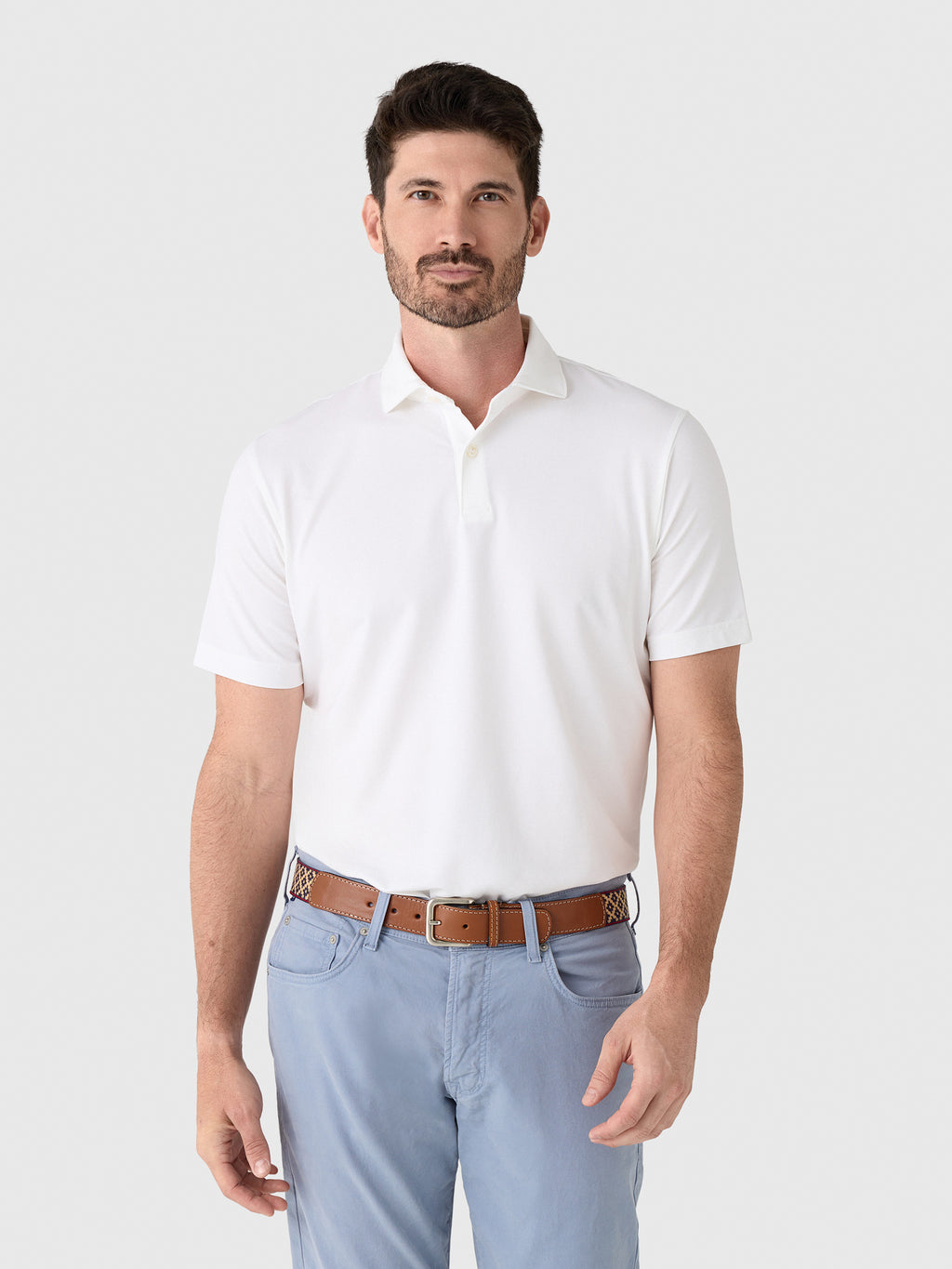 Peter Millar Crown Crafted Men's Albatross Cotton Blend Piqué Polo - Saint Bernard