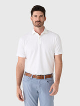 Peter Millar Crown Crafted Men's Albatross Cotton Blend Piqué Polo - Saint Bernard