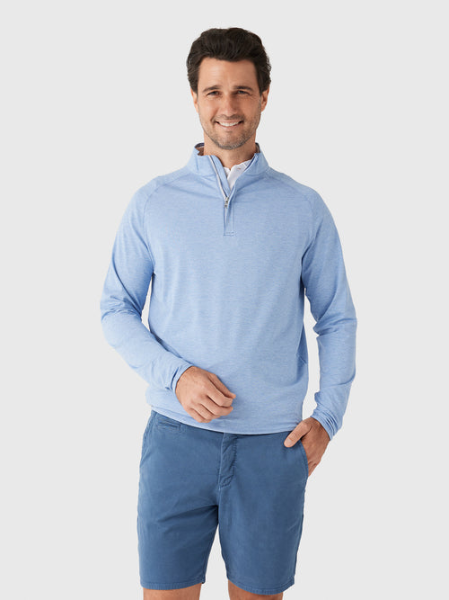 Peter Millar Crown Crafted Men's Stealth Stripe Performance Quarter-Zip