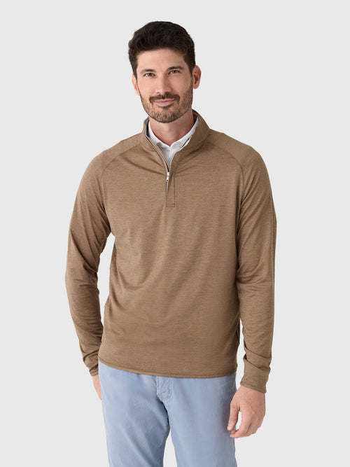 Peter Millar Crown Crafted Men's Stealth Performance Quarter-Zip - Saint Bernard