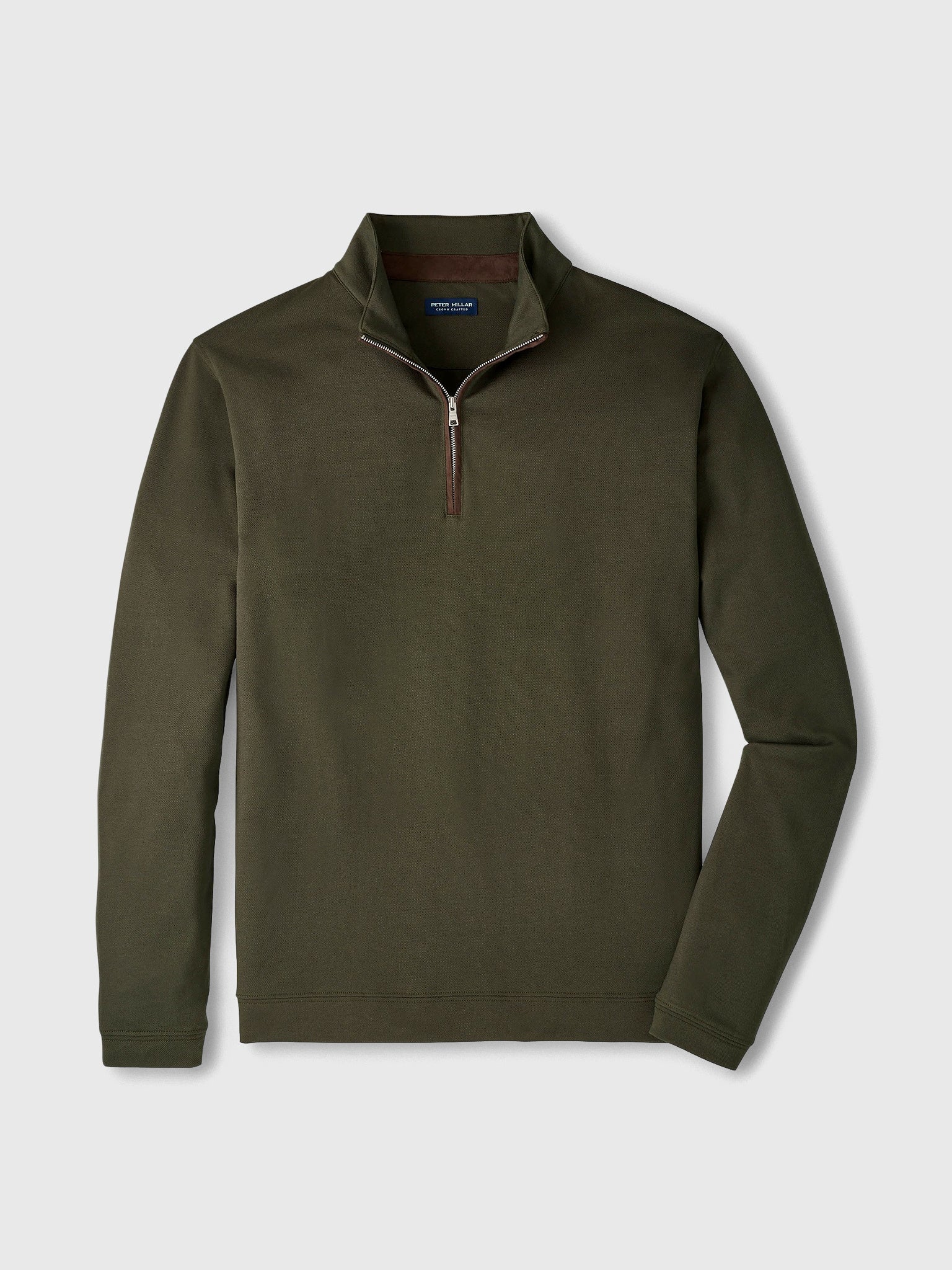 Peter Millar Crown Crafted Men's Albatross Cotton-Blend Piqué Quarter-Zip - Saint Bernard