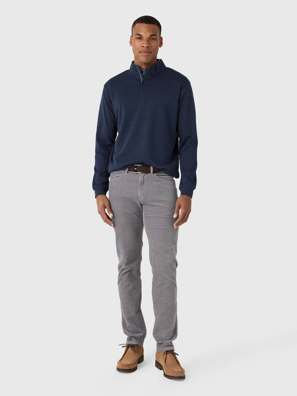 Peter Millar Crown Crafted Men's Grant Knit Quarter-Zip - Saint Bernard