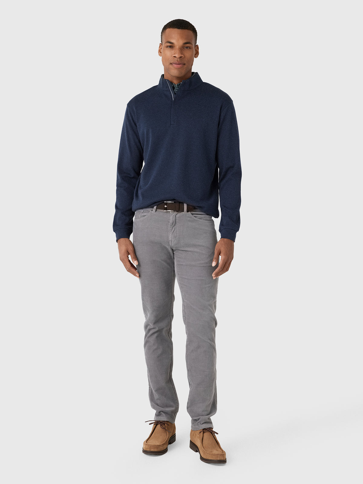 Peter Millar Crown Crafted Men's Grant Knit Quarter-Zip - Saint Bernard