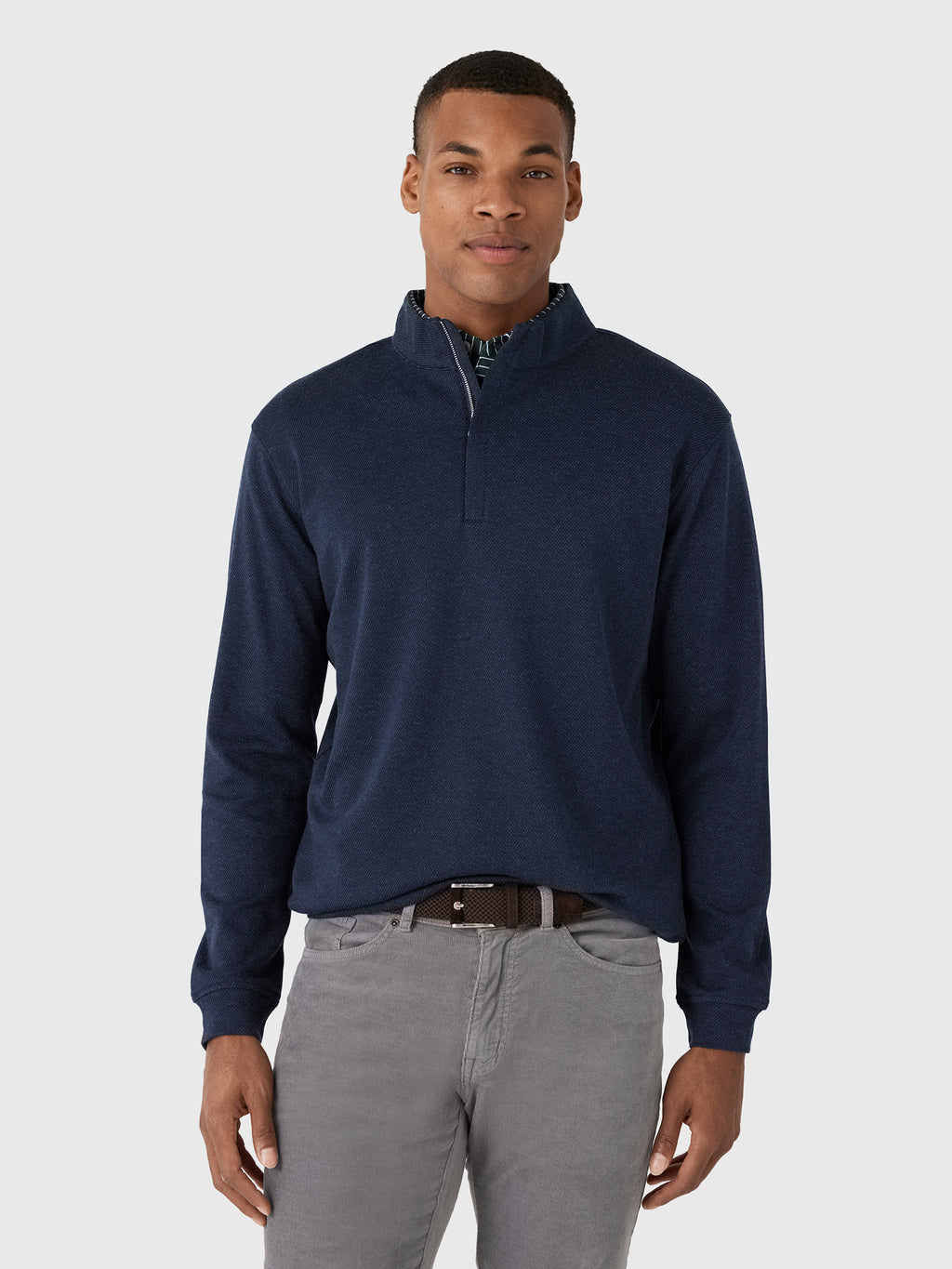 Peter Millar Crown Crafted Men's Grant Knit Quarter-Zip - Saint Bernard