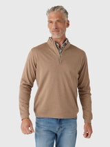 Peter Millar Crown Crafted Men's Grant Knit Quarter-Zip - Saint Bernard