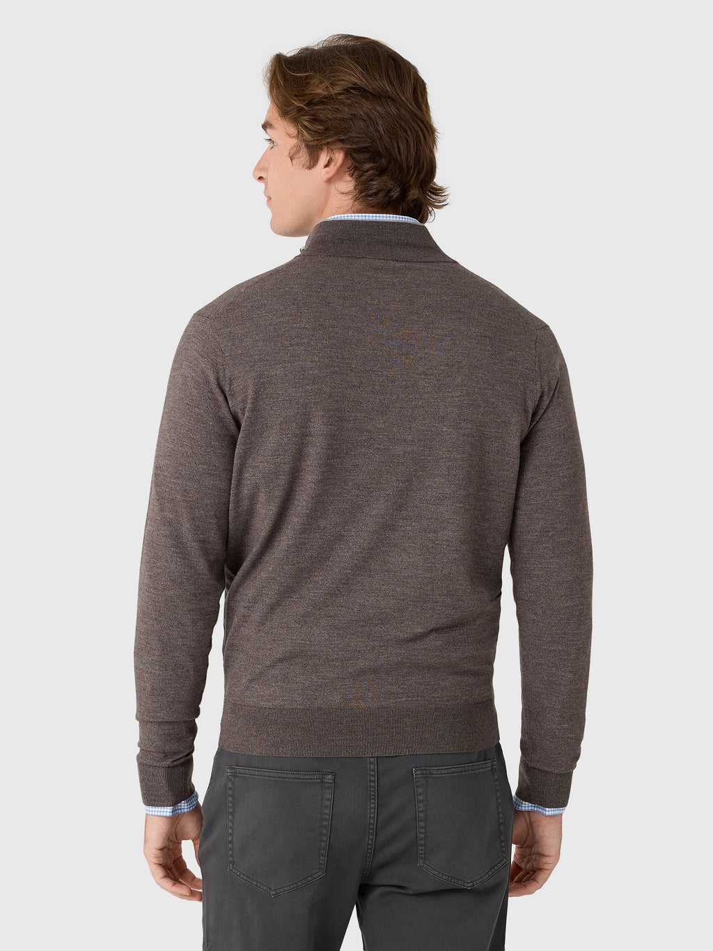 Peter Millar Crown Crafted Men's Excursionist Flex Quarter-Zip Sweater - Saint Bernard