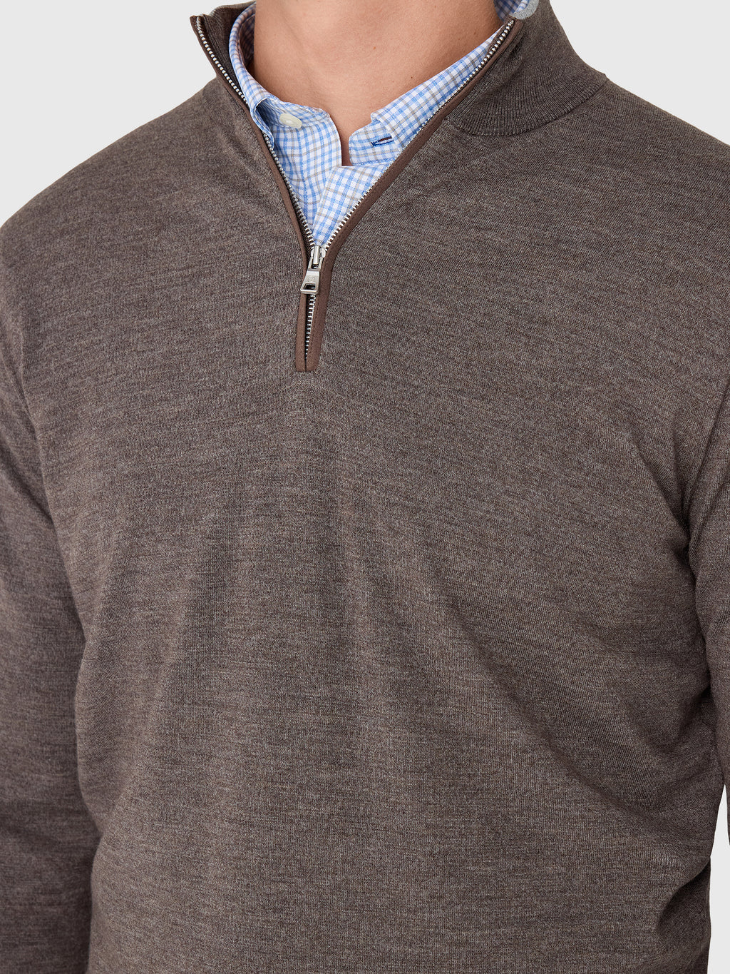Peter Millar Crown Crafted Men's Excursionist Flex Quarter-Zip Sweater - Saint Bernard
