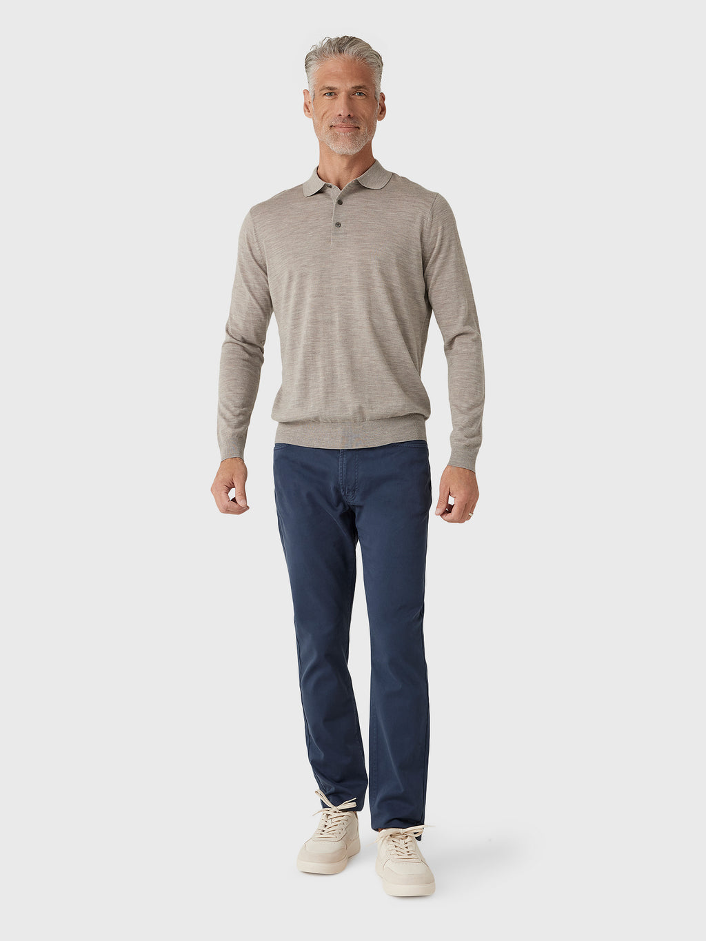 Peter Millar Crown Crafted Men's Dorset Sweater Polo - Saint Bernard