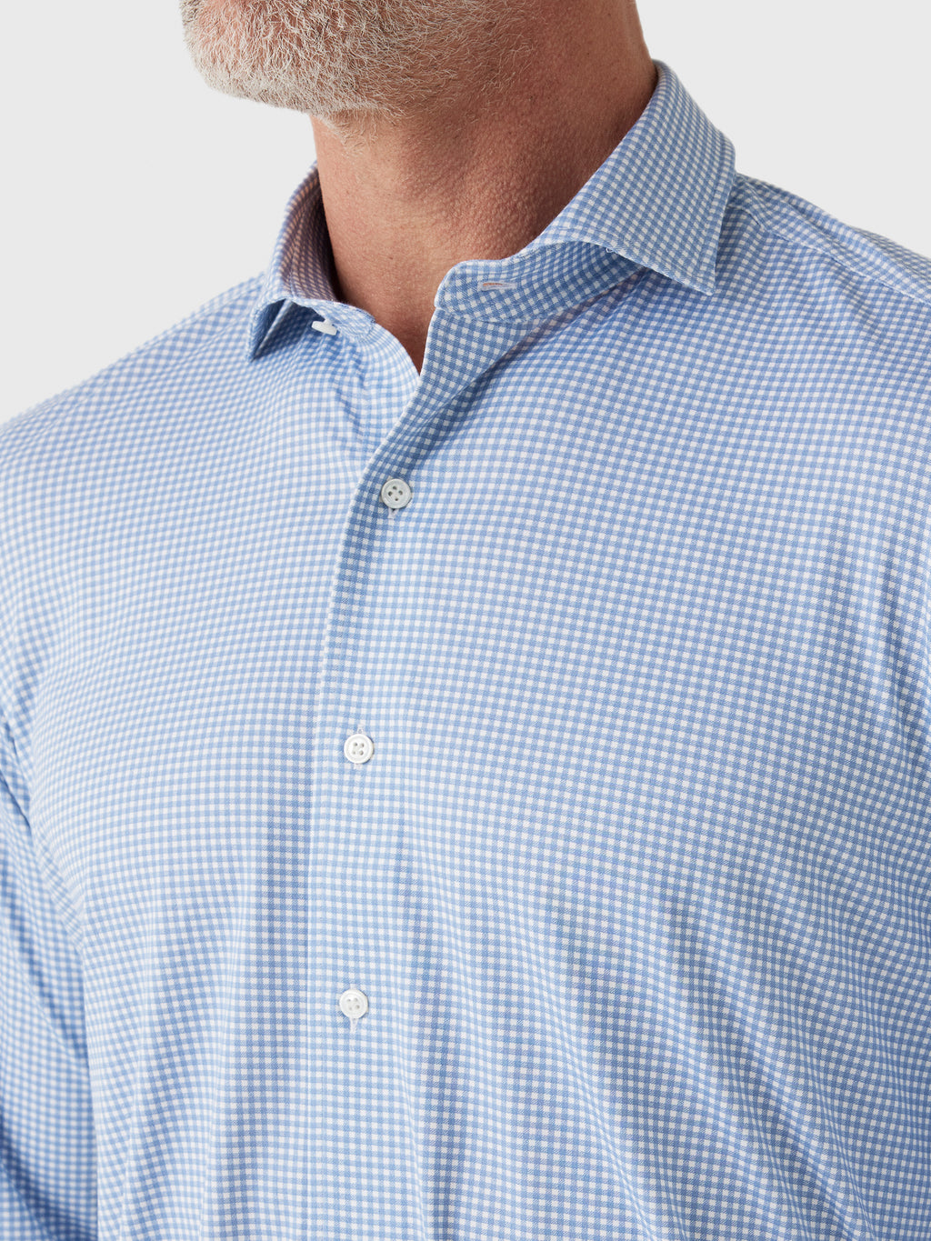 Peter Millar Crown Crafted Men's Excursionist Flex Gingham Sport Shirt - Saint Bernard